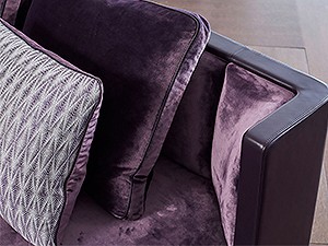 Detail: The London Collection, David Collins Studio - Pillow in Palm 1 design