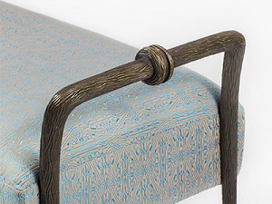 Metako Stool from Marc de Berny furniture collection designed by Francis Sultanta featuring our Phalam design fabric