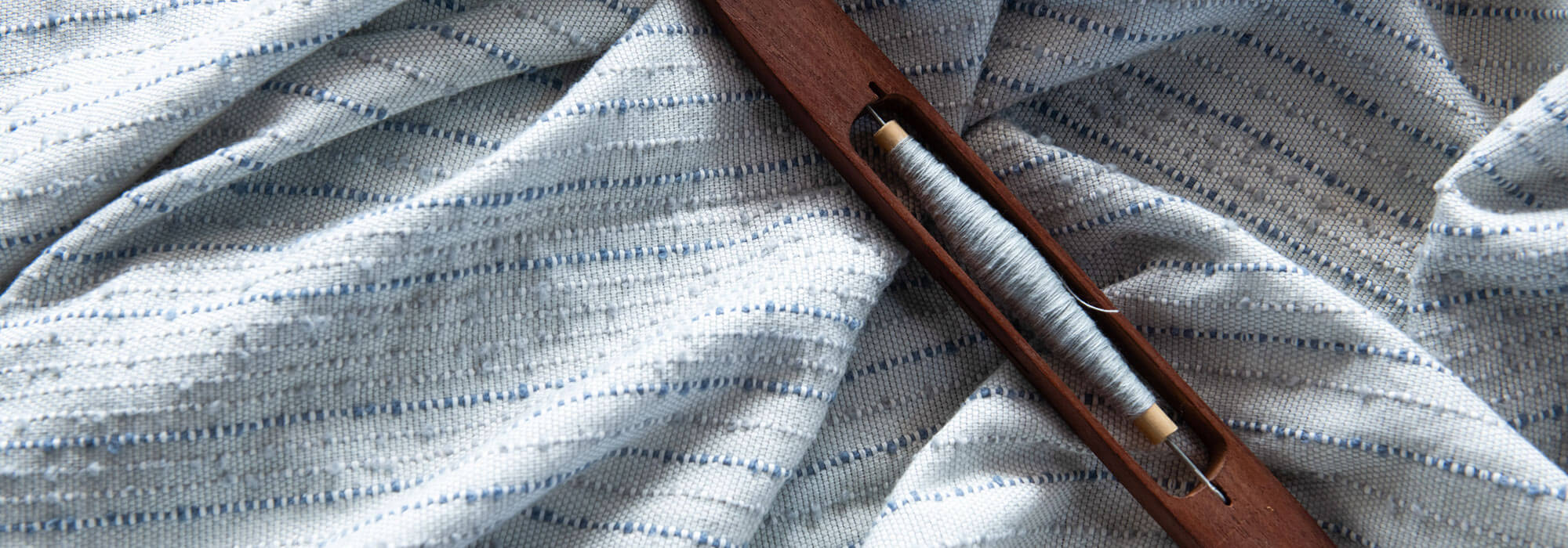 Handwoven sustainably produced fabric for interior designers